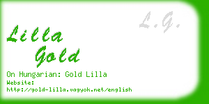 lilla gold business card